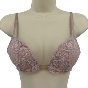 Victorias Secret 32B Push Up Floral Lace Underwire Padded Bra Adjustable Straps